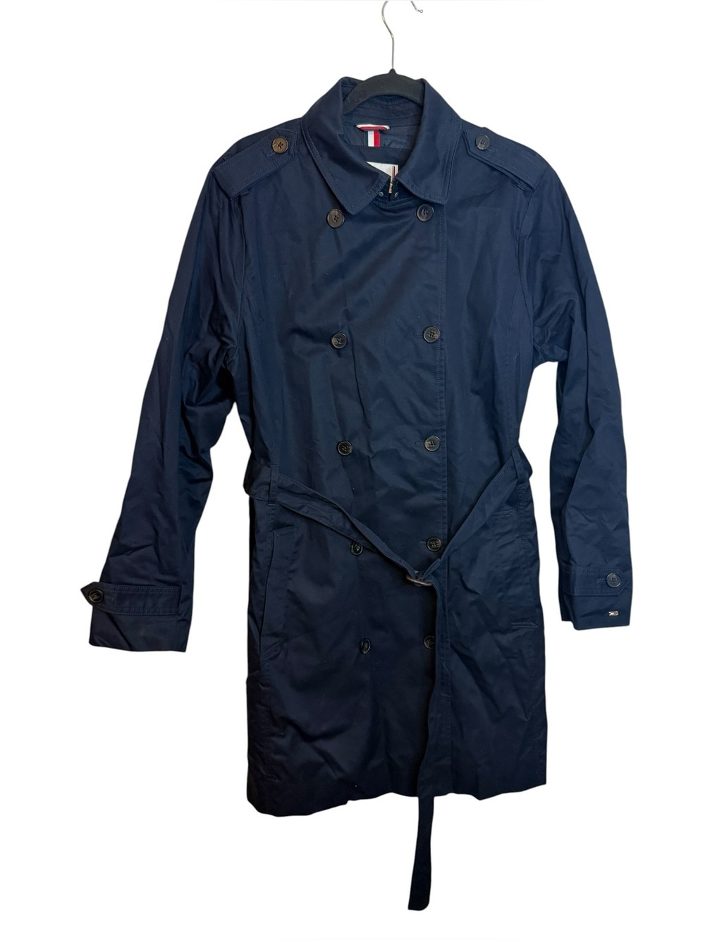 Tommy Hilfiger Women’s Navy Blue Double Breasted Trench Coat